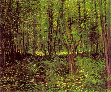 Árboles y maleza Bosque de Vincent van Gogh Pinturas al óleo